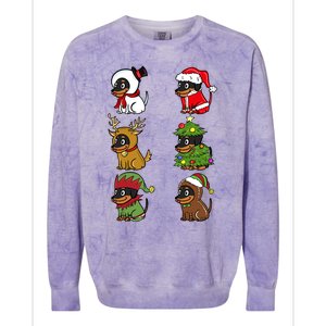 Dachshund Xmas Costumes Funny Dog Christmas Gift Colorblast Crewneck Sweatshirt