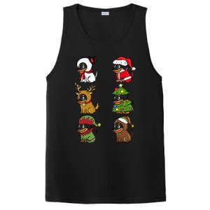 Dachshund Xmas Costumes Funny Dog Christmas Gift PosiCharge Competitor Tank