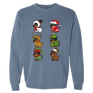 Dachshund Xmas Costumes Funny Dog Christmas Gift Garment-Dyed Sweatshirt