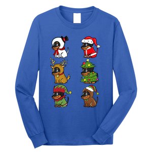 Dachshund Xmas Costumes Funny Dog Christmas Gift Long Sleeve Shirt