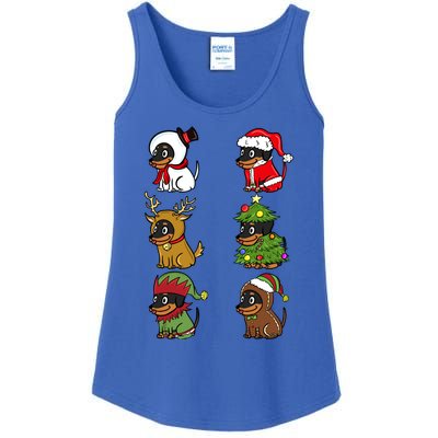 Dachshund Xmas Costumes Funny Dog Christmas Gift Ladies Essential Tank