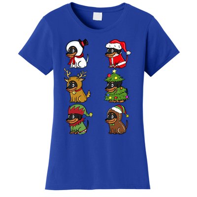 Dachshund Xmas Costumes Funny Dog Christmas Gift Women's T-Shirt