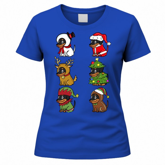 Dachshund Xmas Costumes Funny Dog Christmas Gift Women's T-Shirt