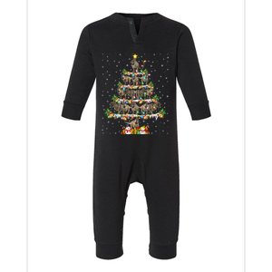 Dinosaur Xmas Lighting Santa T Rex Dinosaur Christmas Tree Meaningful Gift Infant Fleece One Piece