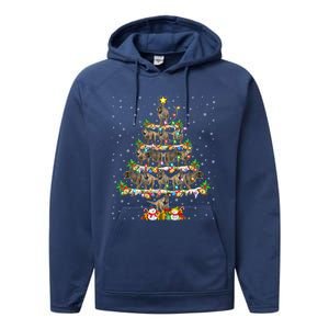 Dinosaur Xmas Lighting Santa T Rex Dinosaur Christmas Tree Meaningful Gift Performance Fleece Hoodie