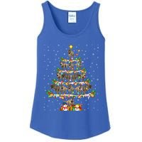 Dinosaur Xmas Lighting Santa T Rex Dinosaur Christmas Tree Cool Gift Ladies Essential Tank