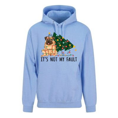 Dog Xmas Tree Lights It Is Not My Fault Pug Christmas Cute Gift Unisex Surf Hoodie