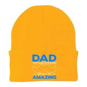 Dad You Are Nothing Short Of Amazing Fathers Day Fatherhood Gift Knit Cap Winter Beanie