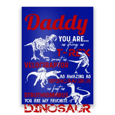 Daddy You Are As Strong As T Rex Daddy Dinosaur Fathers Day Gift Poster