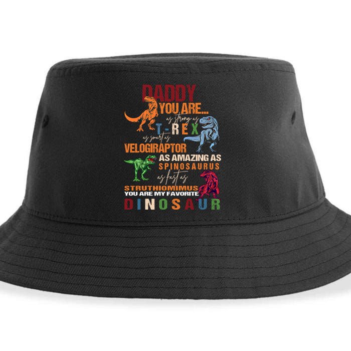 Daddy You Are As Strong As T Rex Funny Dinosaur Father's Day Gift Sustainable Bucket Hat