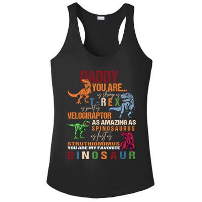 Daddy You Are As Strong As T Rex Funny Dinosaur Father's Day Gift Ladies PosiCharge Competitor Racerback Tank
