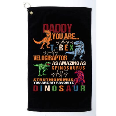 Daddy You Are As Strong As T Rex Funny Dinosaur Father's Day Gift Golf Towel