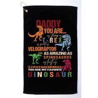 Daddy You Are As Strong As T Rex Funny Dinosaur Father's Day Gift Golf Towel