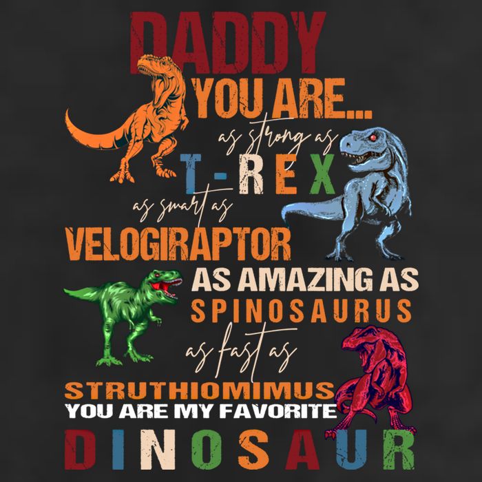 Daddy You Are As Strong As T Rex Funny Dinosaur Father's Day Gift Golf Towel