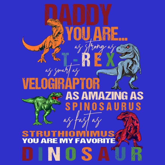 Daddy You Are As Strong As T Rex Funny Dinosaur Father's Day Gift Long Sleeve Shirt