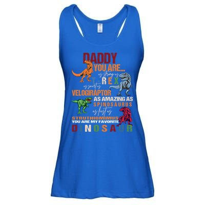 Daddy You Are As Strong As T Rex Funny Dinosaur Father's Day Gift Ladies Essential Flowy Tank