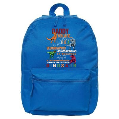 Daddy You Are As Strong As T Rex Funny Dinosaur Father's Day Gift 16 in Basic Backpack