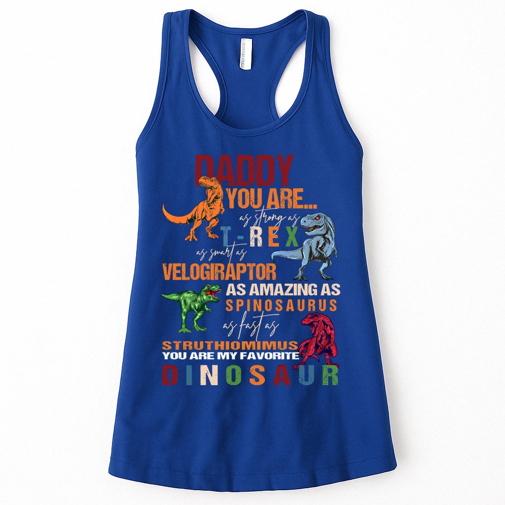 Daddy You Are As Strong As T Rex Funny Dinosaur Father's Day Gift Womens Tank Top