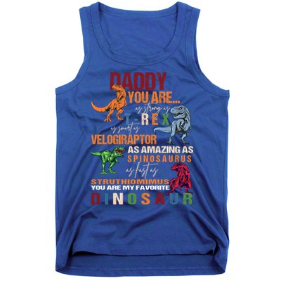 Daddy You Are As Strong As T Rex Funny Dinosaur Father's Day Gift Tank Top