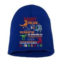Daddy You Are As Strong As T Rex Funny Dinosaur Father's Day Gift Short Acrylic Beanie