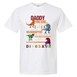 Daddy You Are As Strong As T Rex Funny Dinosaur Father's Day Gift Garment-Dyed Heavyweight T-Shirt