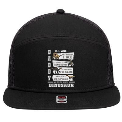 Daddy You Are As Strong As Tcool Giftrex Father's Day Gift Great Gift 7 Panel Mesh Trucker Snapback Hat