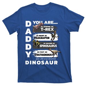 Daddy You Are As Strong As Tfunny Giftrex Funny Dinosaur Gift T-Shirt