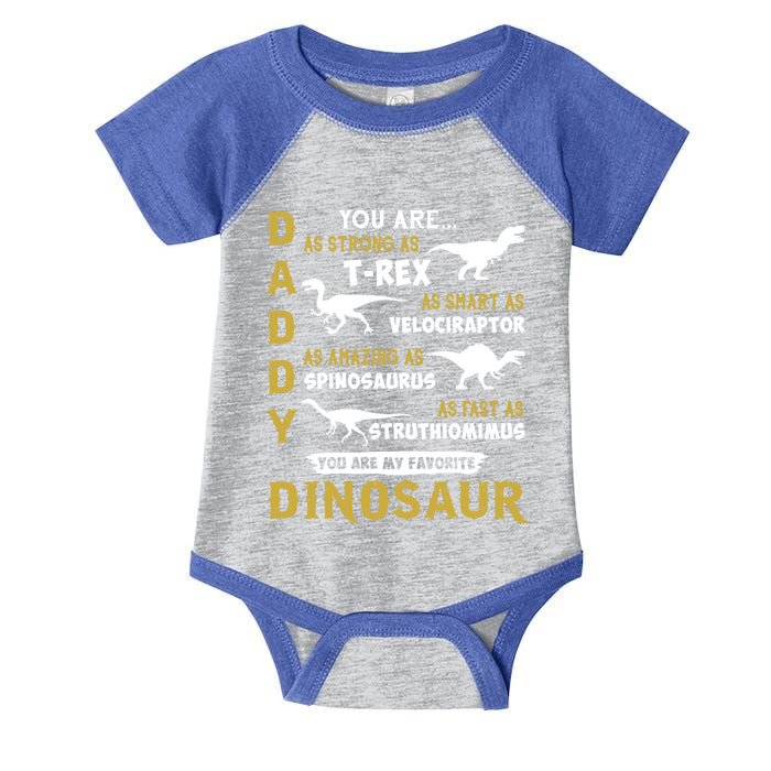 Daddy You Are As Strong T Rex Dinosaur Fathers Day 2021 Gift Infant Baby Jersey Bodysuit