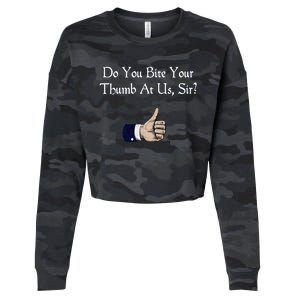 Do You Bite Your Thumb Shakespeare Cropped Pullover Crew