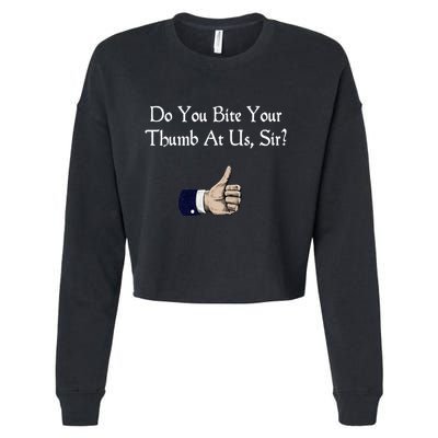 Do You Bite Your Thumb Shakespeare Cropped Pullover Crew