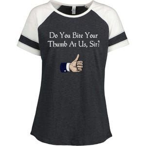 Do You Bite Your Thumb Shakespeare Enza Ladies Jersey Colorblock Tee