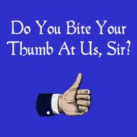 Do You Bite Your Thumb Shakespeare Visor