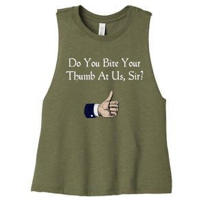 Do You Bite Your Thumb Shakespeare Women's Racerback Cropped Tank