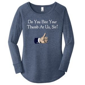 Do You Bite Your Thumb Shakespeare Women's Perfect Tri Tunic Long Sleeve Shirt