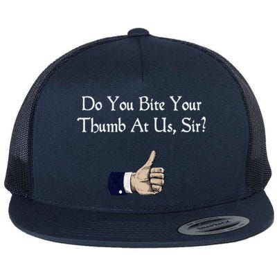 Do You Bite Your Thumb Shakespeare Flat Bill Trucker Hat