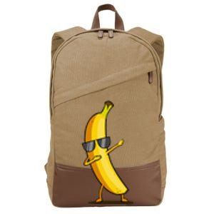 Dabbing Yellow Banana Dab Funny Dancing Fruit Cotton Canvas Backpack