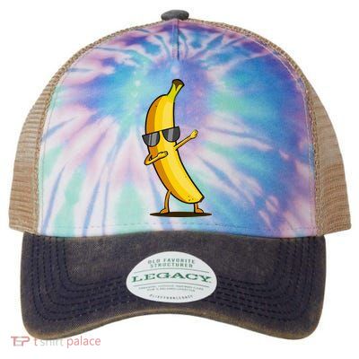 Dabbing Yellow Banana Dab Funny Dancing Fruit Legacy Tie Dye Trucker Hat