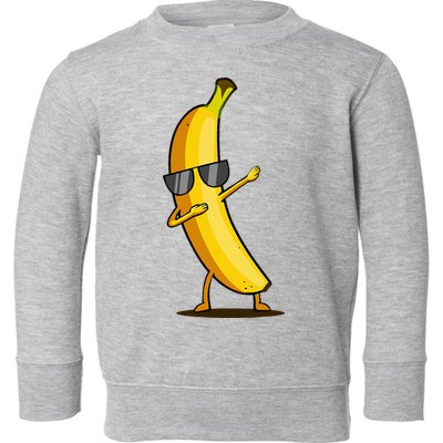 Dabbing Yellow Banana Dab Funny Dancing Fruit Toddler Sweatshirt