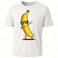 Dabbing Yellow Banana Dab Funny Dancing Fruit Cooling Performance Crew T-Shirt