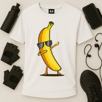 Dabbing Yellow Banana Dab Funny Dancing Fruit Cooling Performance Crew T-Shirt