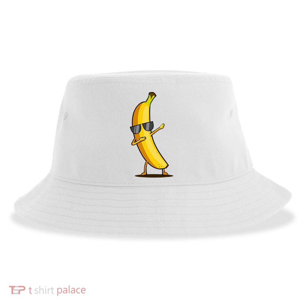 Dabbing Yellow Banana Dab Funny Dancing Fruit Sustainable Bucket Hat