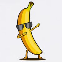 Dabbing Yellow Banana Dab Funny Dancing Fruit Button