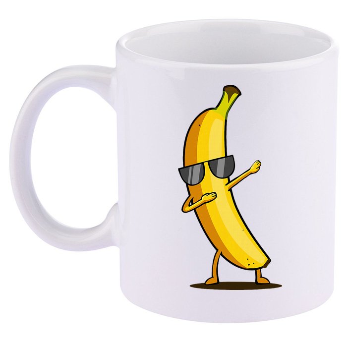 Dabbing Yellow Banana Dab Funny Dancing Fruit 11oz C Handle Ceramic Mug