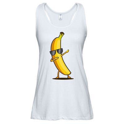 Dabbing Yellow Banana Dab Funny Dancing Fruit Ladies Essential Flowy Tank