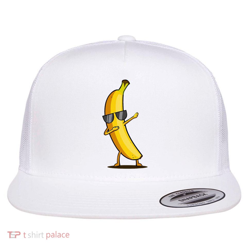 Dabbing Yellow Banana Dab Funny Dancing Fruit Flatbill Hat