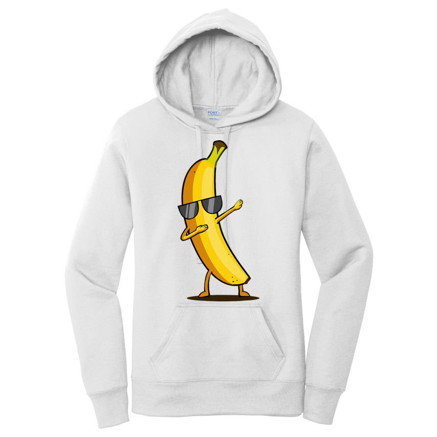 Dabbing Yellow Banana Dab Funny Dancing Fruit Women's Pullover Hoodie