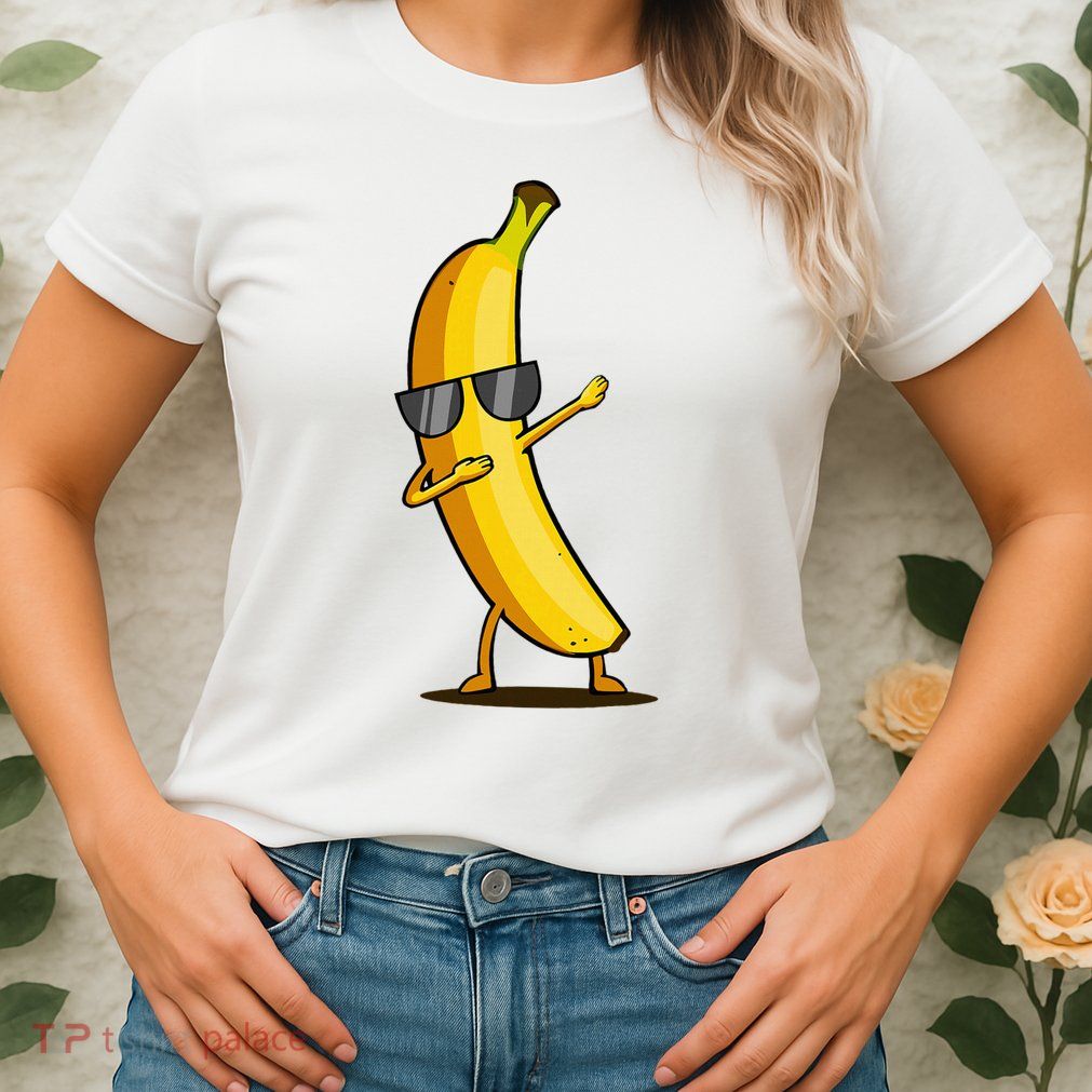 Dabbing Yellow Banana Dab Funny Dancing Fruit Womens T-Shirt