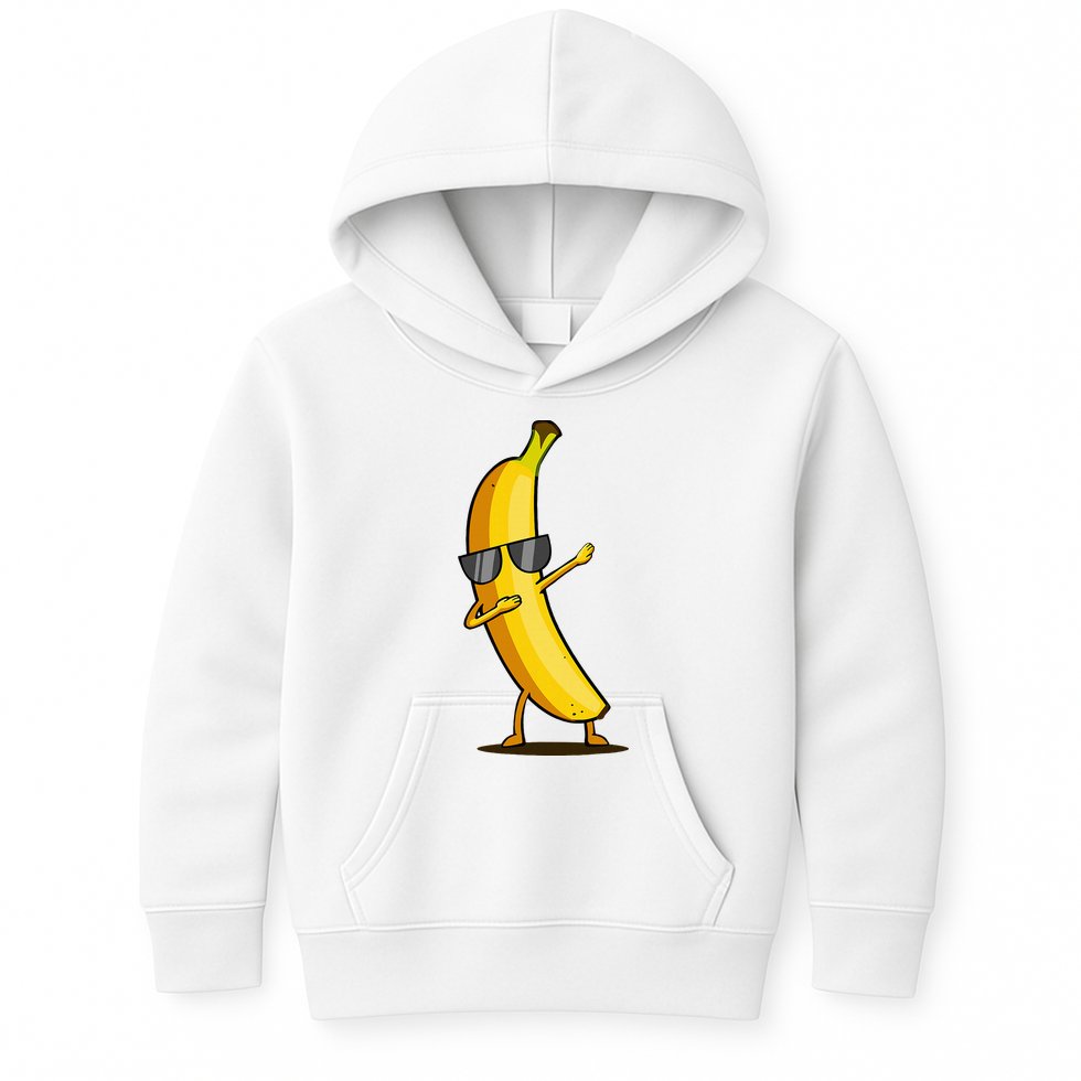 Dabbing Yellow Banana Dab Funny Dancing Fruit Kids Hoodie