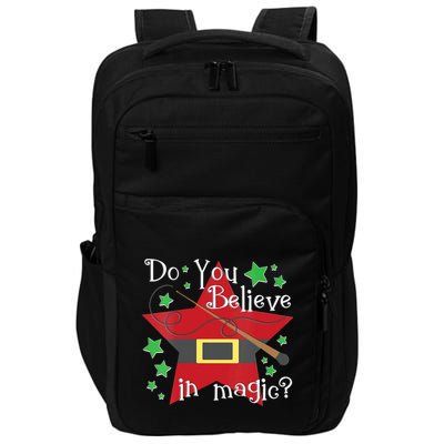 Do You Believe In Magic Santa Claus Wand Stars Vneck Impact Tech Backpack