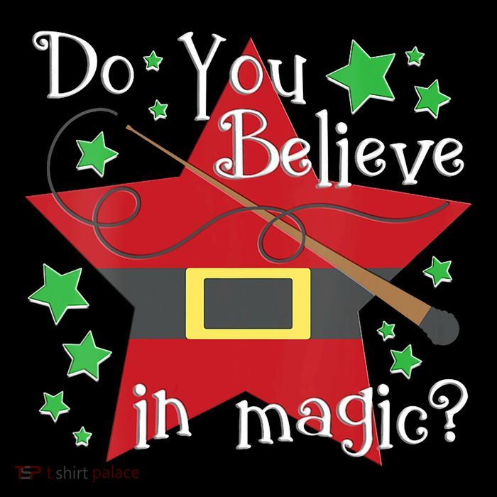 Do You Believe In Magic Santa Claus Wand Stars Vneck Baby Bodysuit